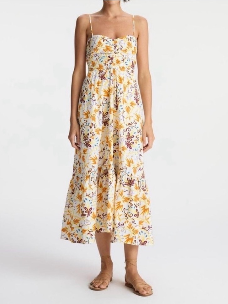 Alc Lilah Floral Midi Dress
